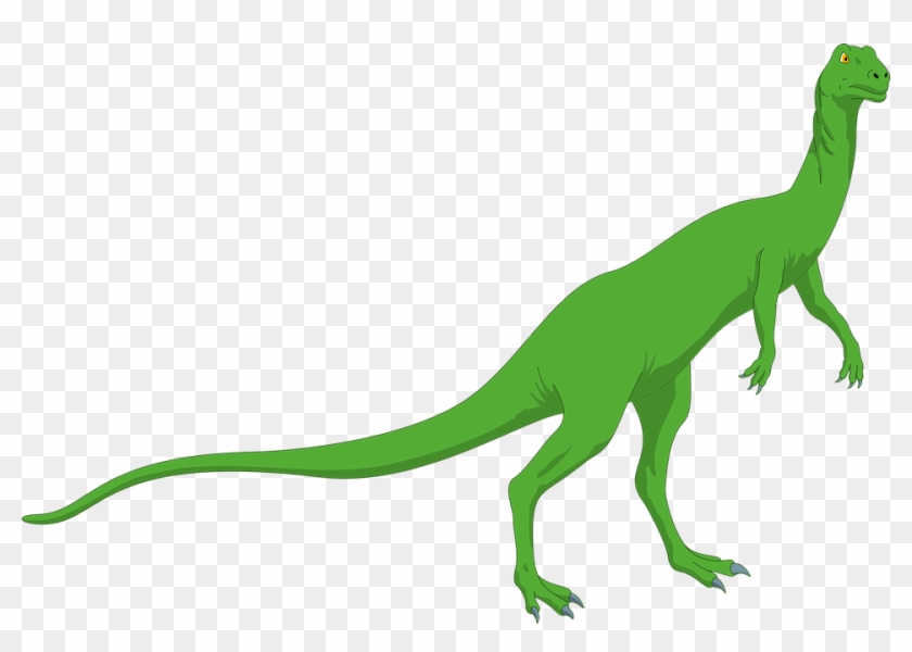 Green Long Necked Standing Dinosaur Clip Art At Clker - Dinosaur Clip Art #358519