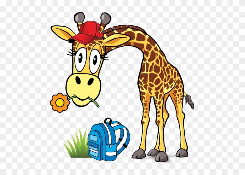 Enrol Now - Giraffe At School Cartoon #358556