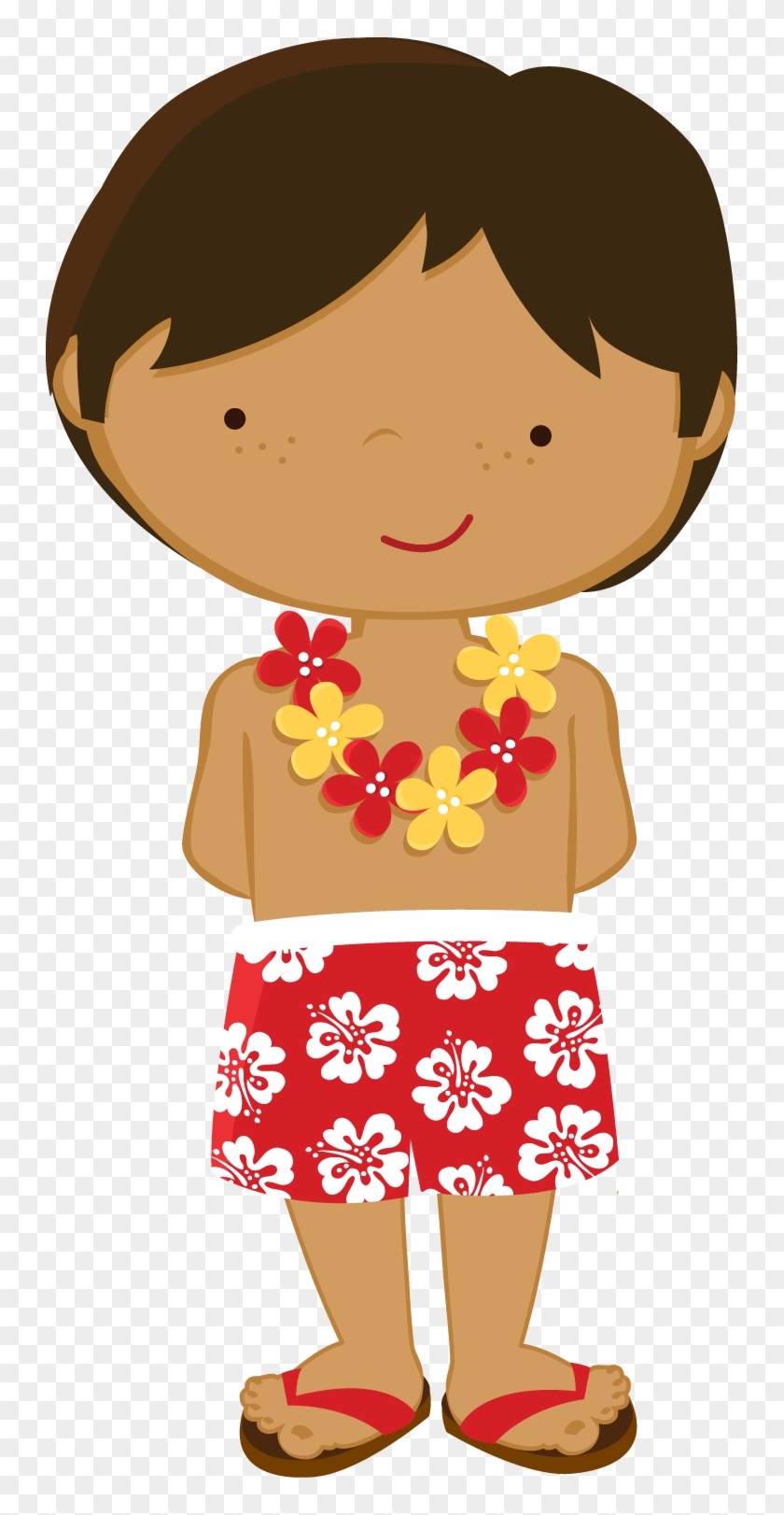 Hawaii Luau Hula Clip Art - Hawaiian Boy Clipart #358570