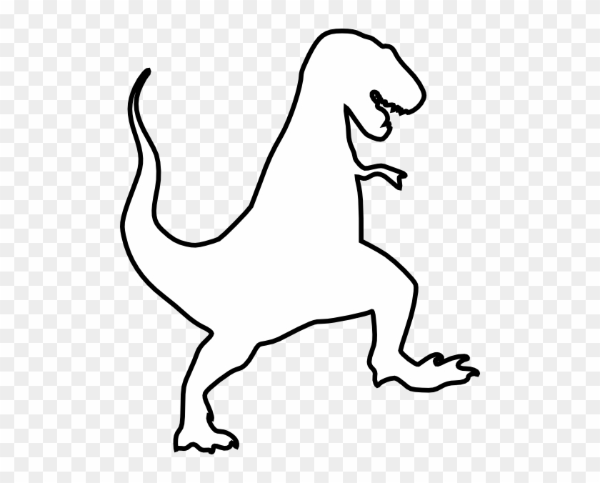 T Rex Silhouette Clip Art - T Rex Silhouette Clip Art #358574