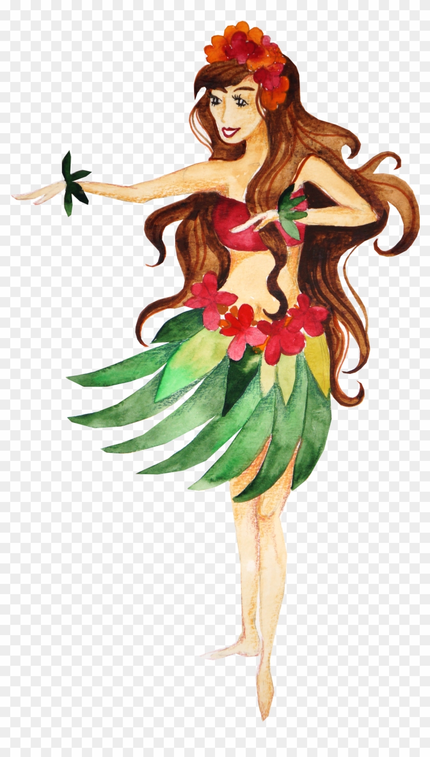 Hawaii Hula Dance - Secretly Designed 'aloha Dancer On The Beach' Graphic #358621