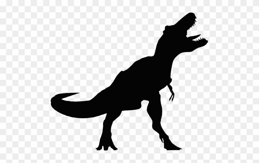 The Silhouette Of A Typical Tyrannosaur-like Theropod - T Rex Silhouette Png #358620