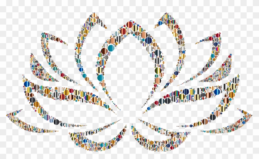 Colorful Lotus Flower Circles 5 Icons Png Free Png - Colorful Lotus Flowers #358681