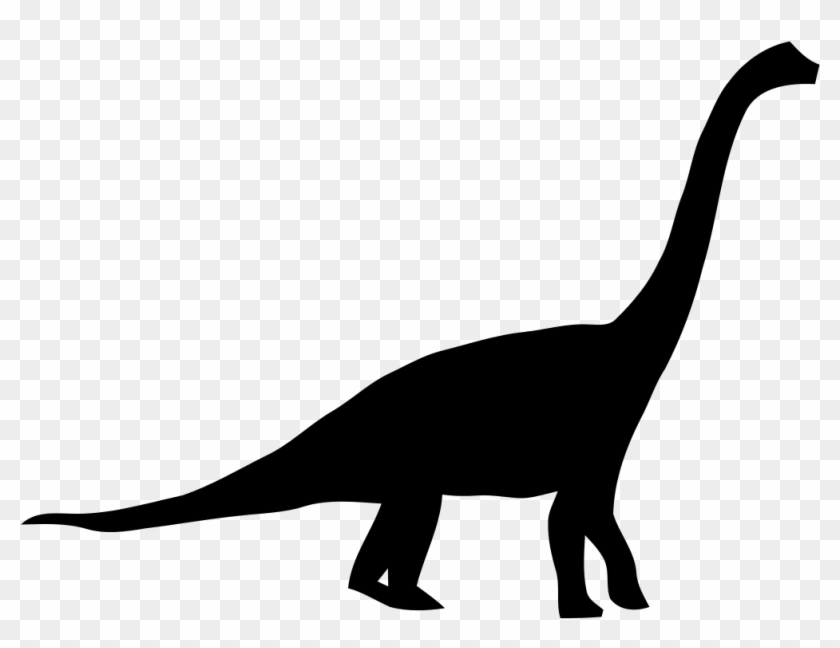 File - Brachiosaurus Silhouette - Svg - Long Neck Dinosaur Name #358680