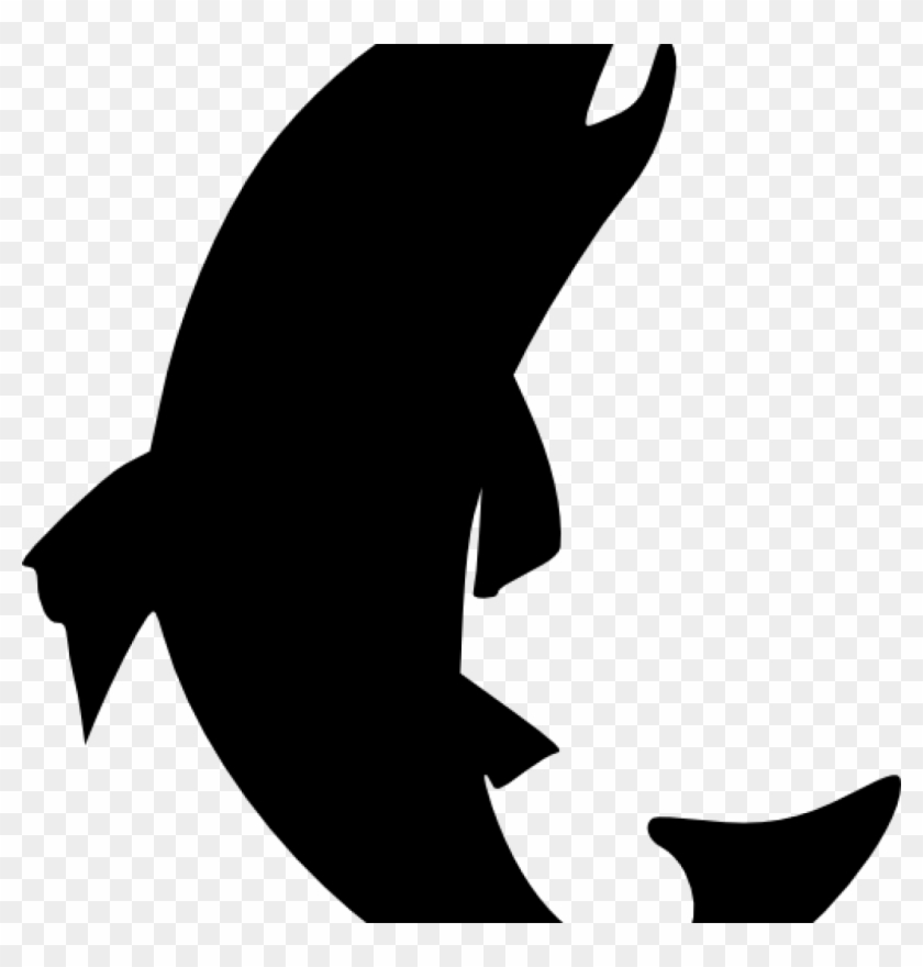 Fish Silhouette Clip Art Trout Silhouette Clip Art - Black And White Free Fish Clipart #358710