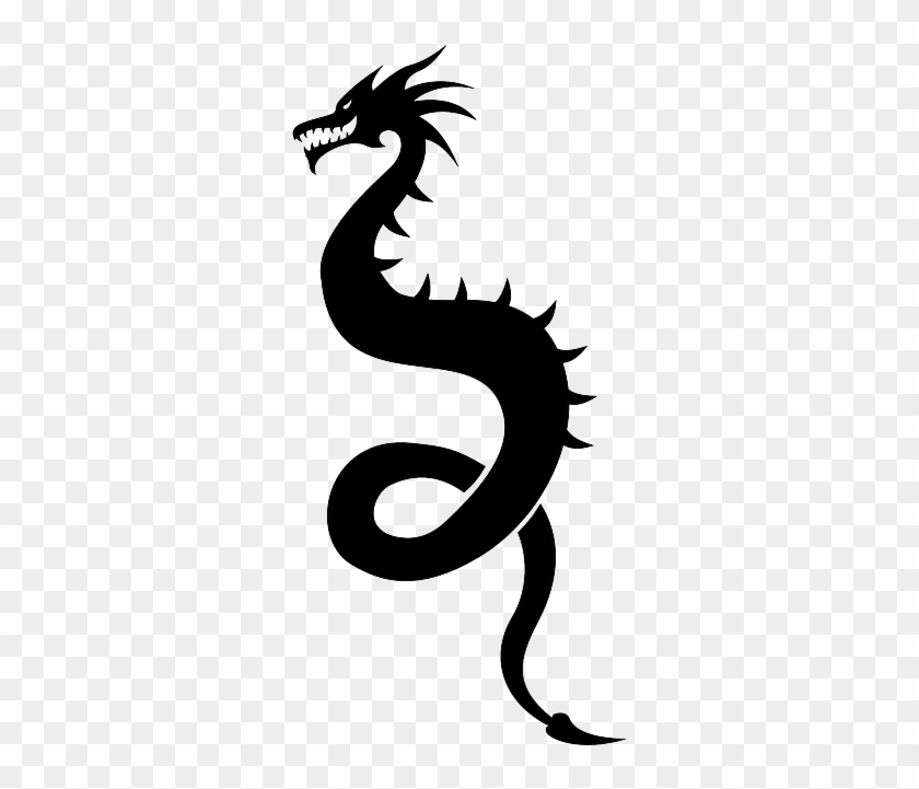 Chinese, Dinosaur, Mythical Creature - Dragon Silhouette #358711