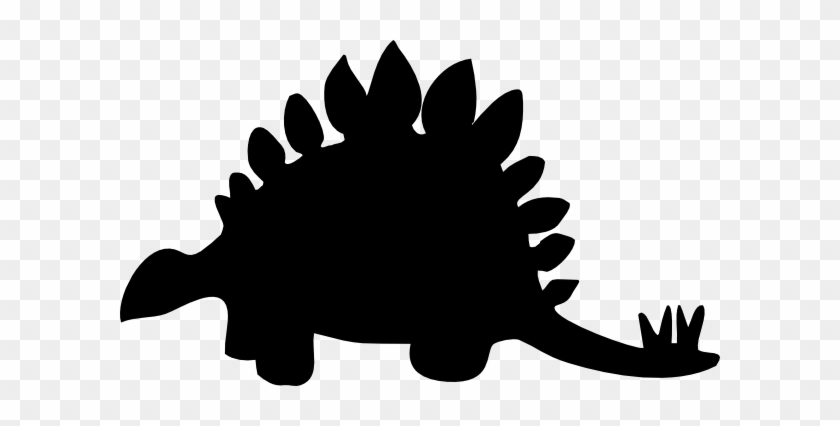 Stegosaurus Black Clip Art - Stegosaurus Silhouette #358713