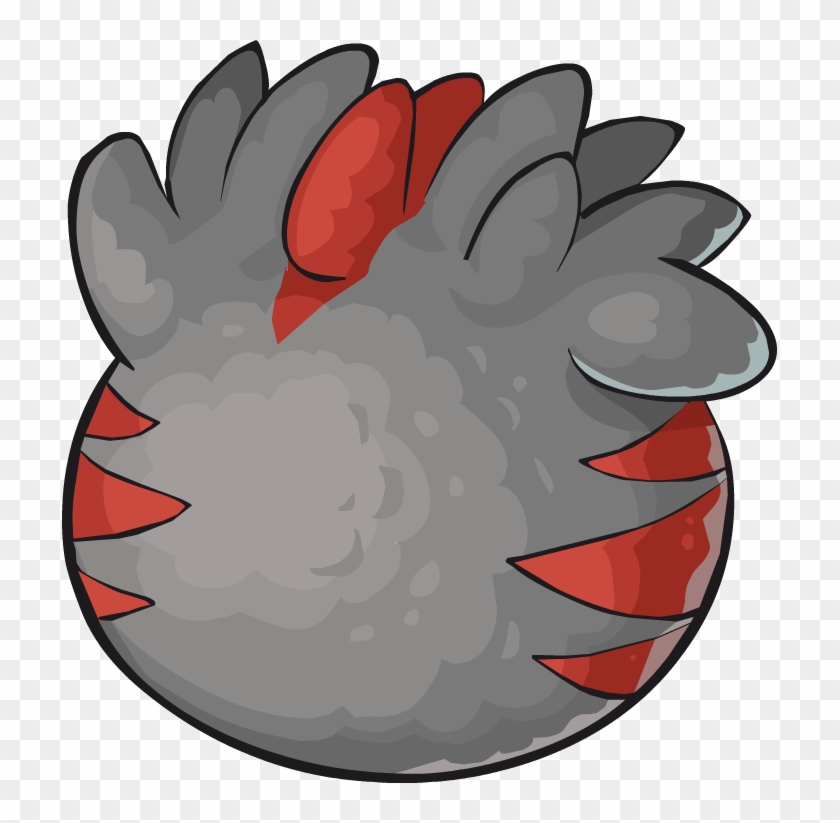 Black And Red T-rex Puffle Egg - Club Penguin Dino Puffles #358734
