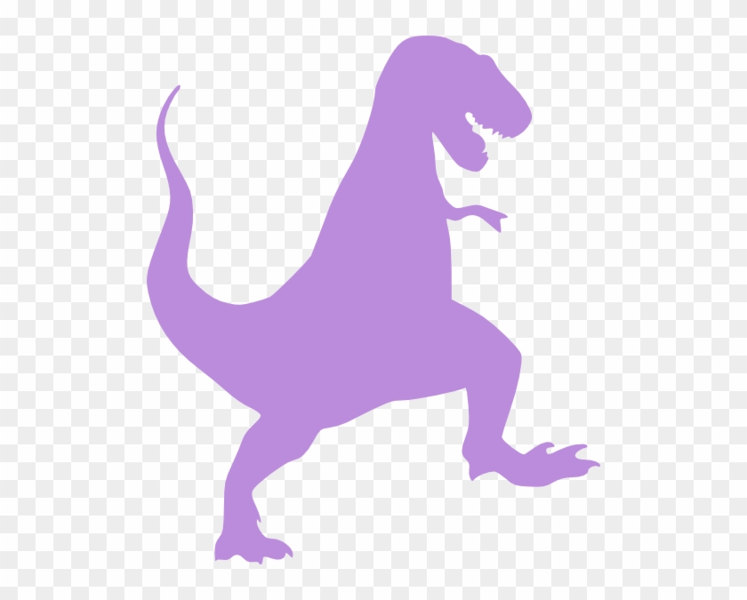 Purple Clipart Dino - Dinosaur Silhouette #358782