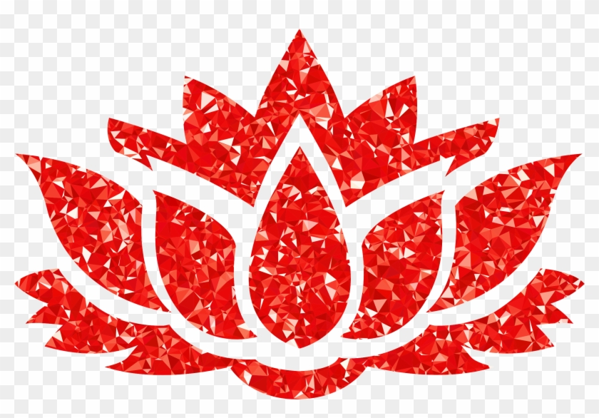 This Free Icons Png Design Of Ruby Lotus Flower Silhouette - Lotus Flower Logo Png #358859