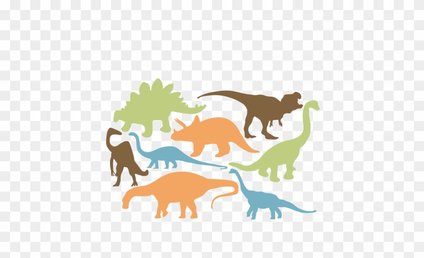 Dinosaur Silhouette Set Svg Scrapbook Title Cat Svg - Dinosaur Silhouette Set Svg Scrapbook Title Cat Svg #358903