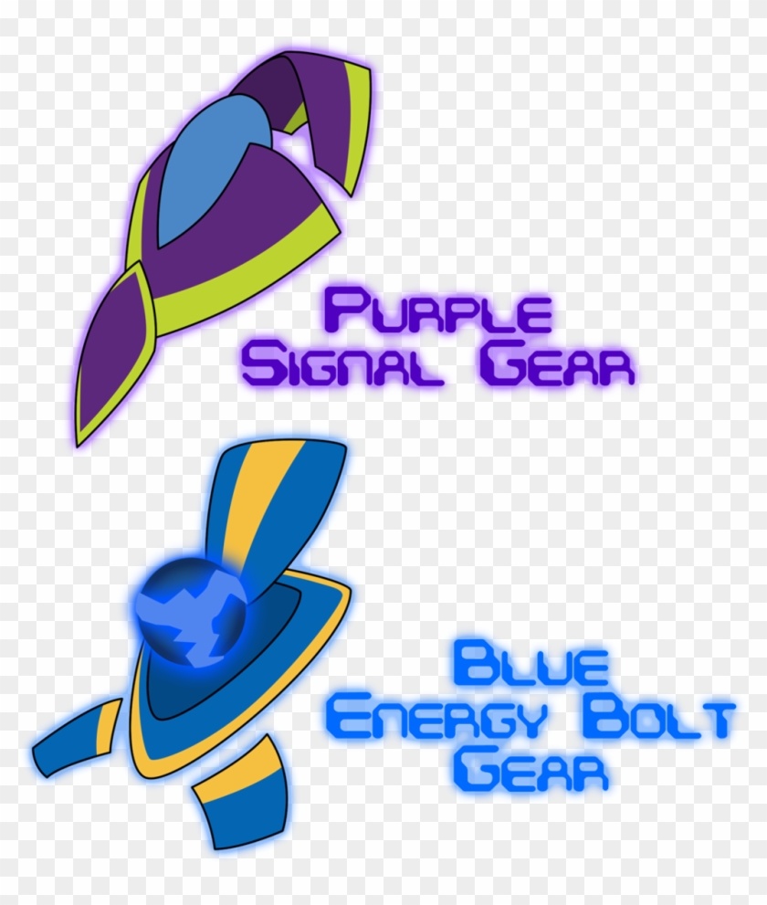 Evilfurryskull 23 5 Purple Signal Gear And Blue Energy - Energy Bolt #358980