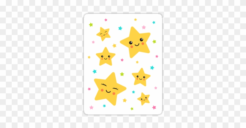 Cute Sticker With Happy, Cartoon Stars - Star Cartoon Kawaii #358998