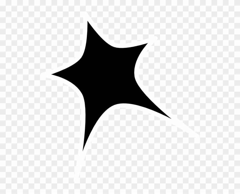 Black Star Clip Art Black Star White Outline Clip Art - Stars Vector Black And White #359012