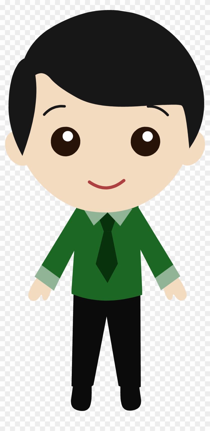 Asians Clipart Cute - Cartoon Boy With Black Hair #359039