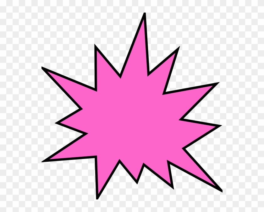 Pretty Design Burst Clipart Pink Star Clip Art At Clker - Clip Art Burst #359099