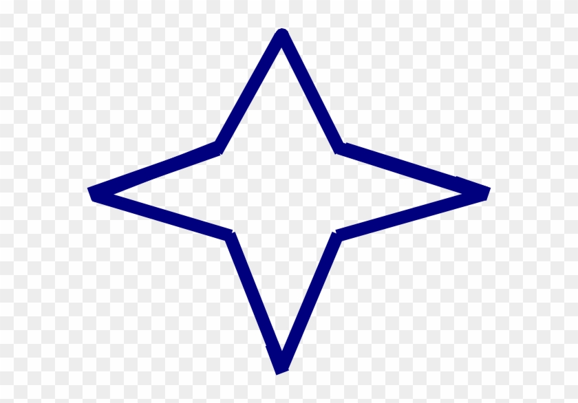 Blue Four Clipart - Stars Clipart 4 Pointed #359210