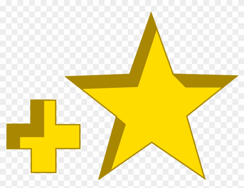 Yellow Star Plus Unboxed - Clip Art #359258