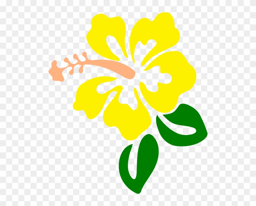 Hibiscus Yellow Clip Art - Hawaiian Flower Transparent Background #359435