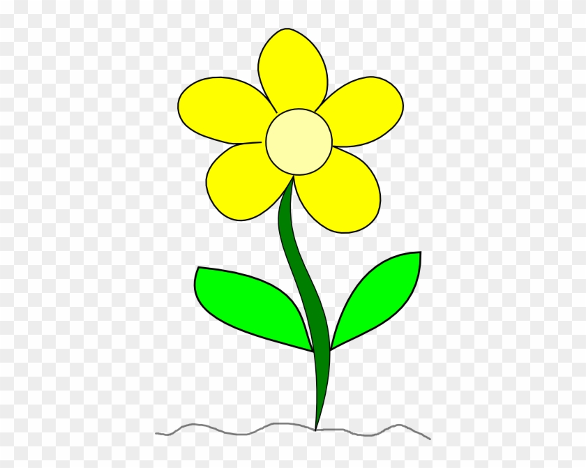 Yellow Hibiscus Flower Clipart Yellow Flower With Stem - Yellow Hibiscus Flower Clipart Yellow Flower With Stem #359436