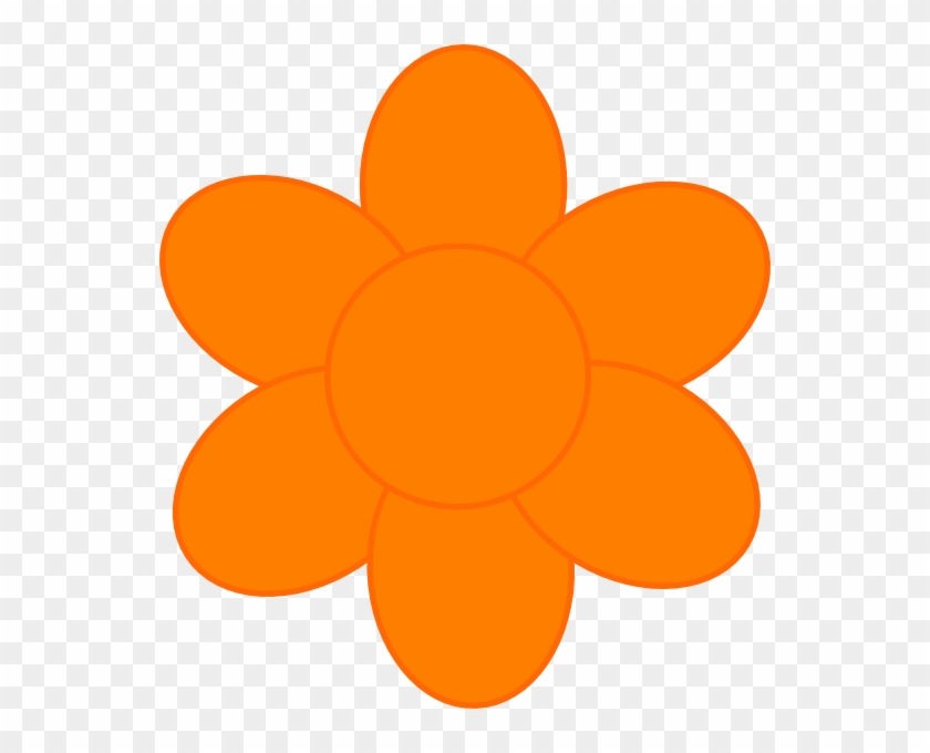 Orange Flower Clipart Large Flower - Clip Art #359504
