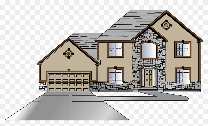 Big House Clipart - Outside Of A House Drawing #359538