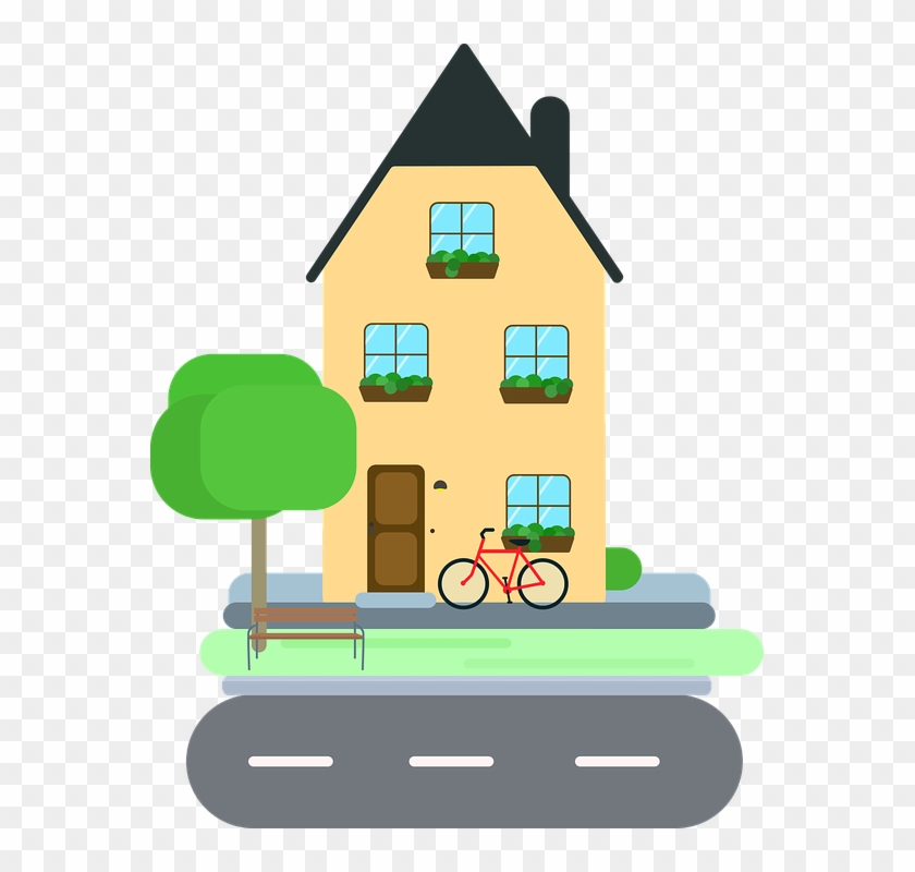 New House Clipart 12, - Housing Area Cartoon Png #359584