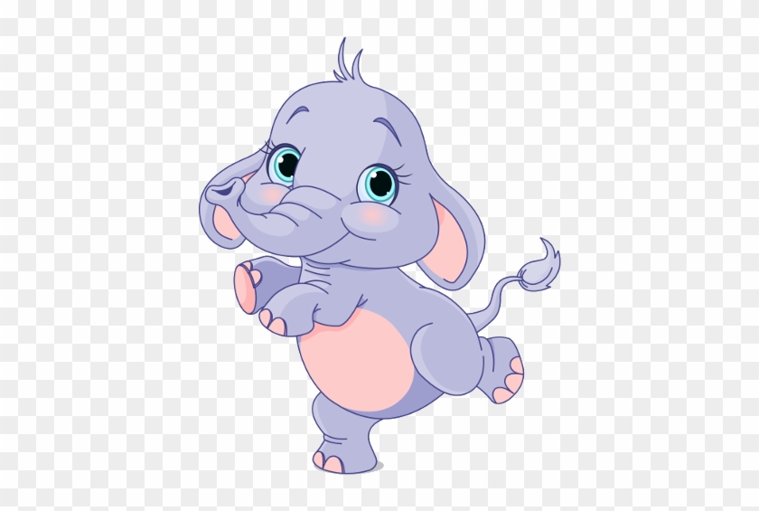 Baby Blue Elephant Dancing - Dancing Elephant Cartoon #359896