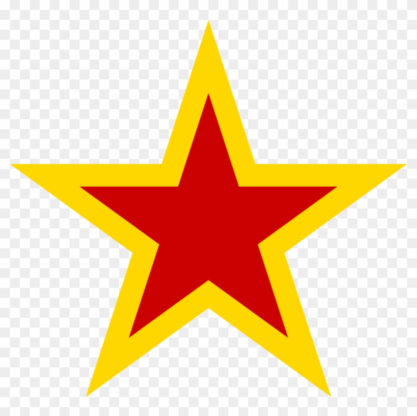 Urss Aviation Yellow Bordered Red Star - Yellow And Red Star #359907