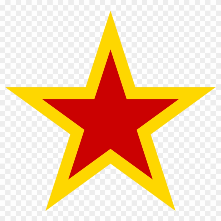 Urss Aviation Yellow Bordered Red Star - Yellow And Red Star #359907