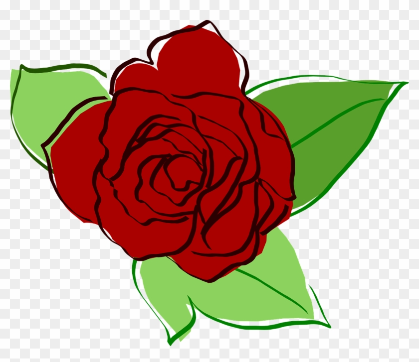 Rose Flowers Drawing - Desenho Rosa Vermelha Png #359956