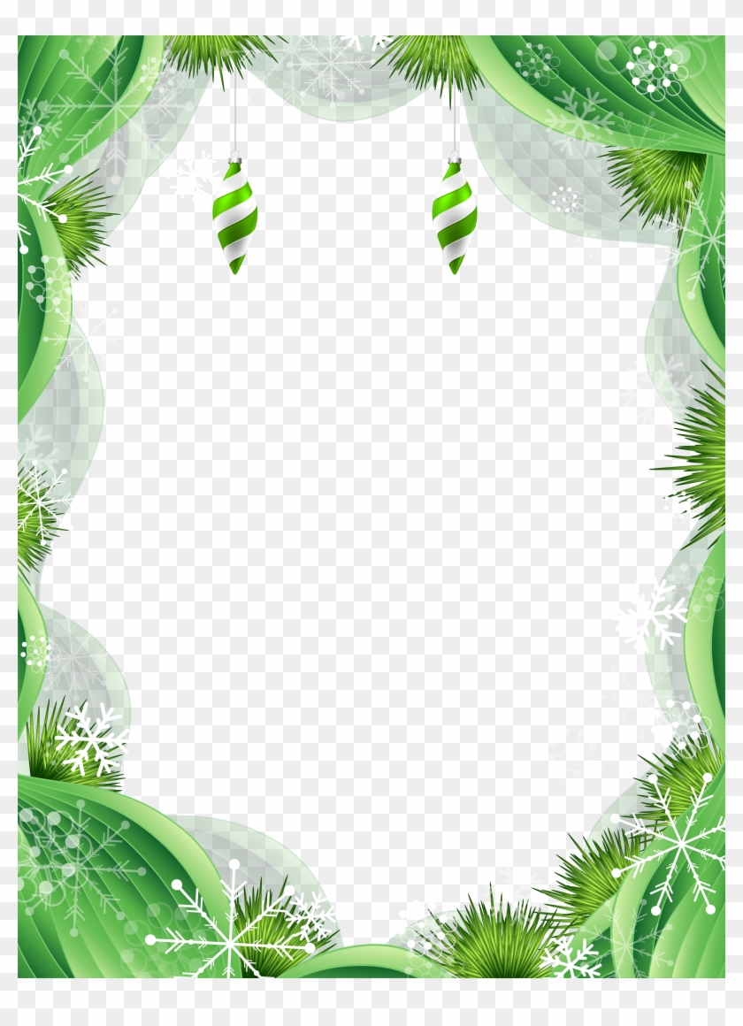Christmas Green Frame Png #360030