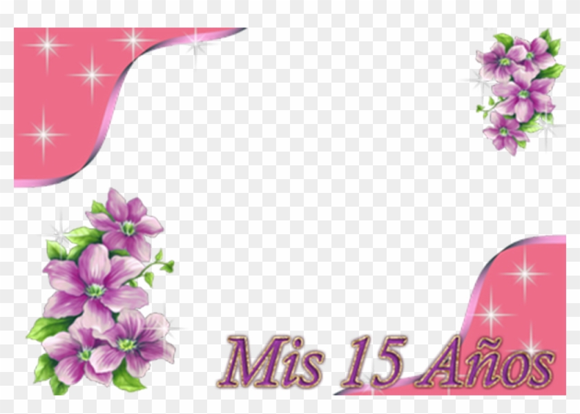 Marco De Flores 15 Años - Pink Flowers Borders And Frames Png #360024