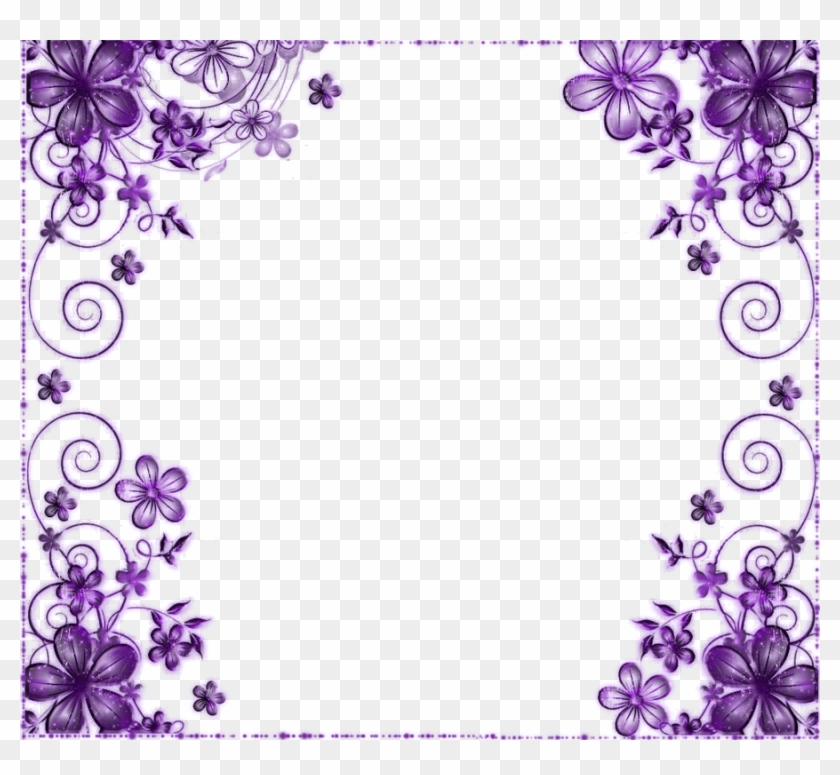 Purple Flower Wallpaper Border Weddingdressincom - Wedding Invitation Border  Design - Free Transparent PNG Clipart Images Download