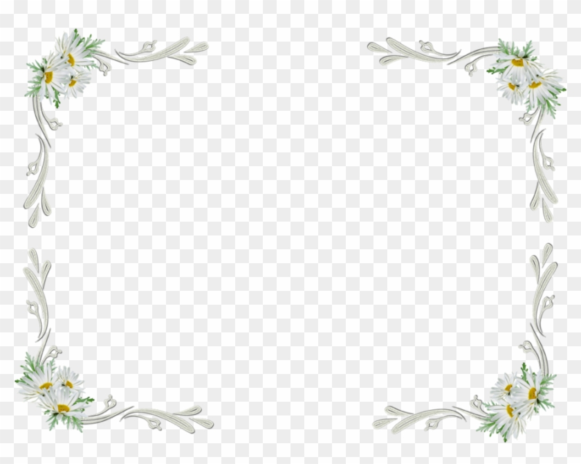 White Floral Border Transparent - White Flower Border Transparent Background #360093