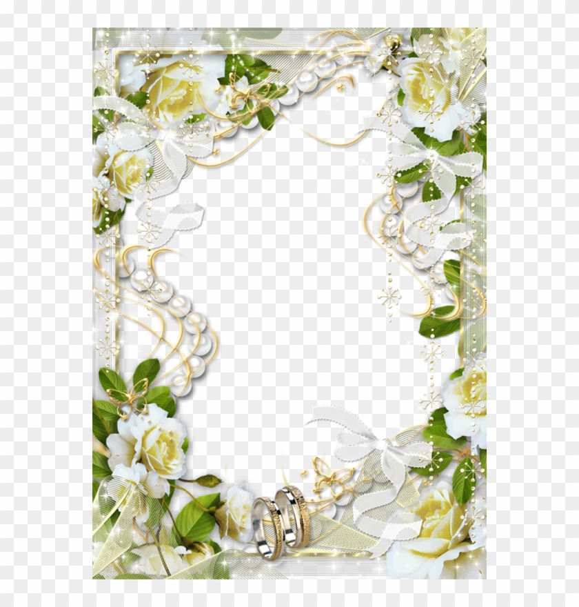 White Flower Frame Png Clipart - Wedding Flowers Png #360135