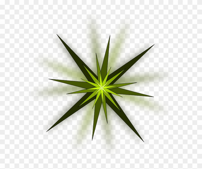 Green Star Clipart - Light Burst Clip Art #360284