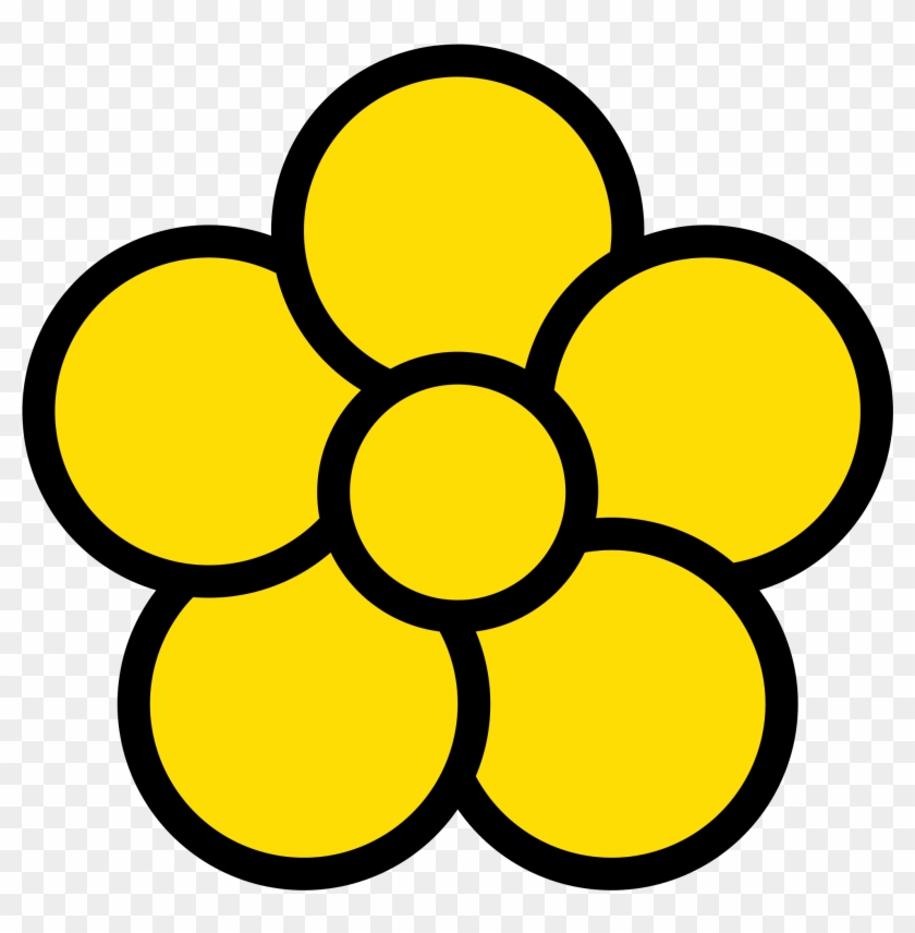 Five Clipart Petal - Flower With 5 Petals #360314