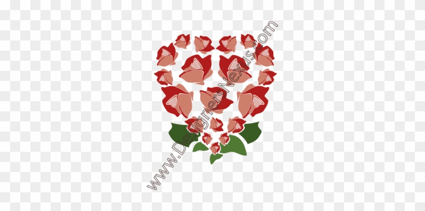 005- Free Graphic Download Vector Large Rose Heart - Graphics #360345