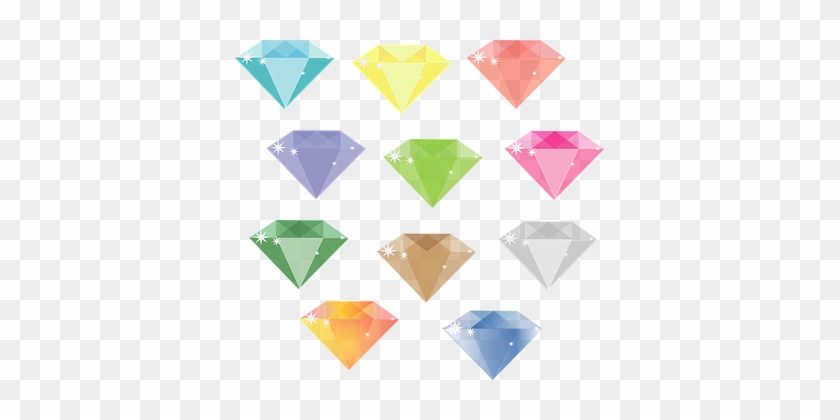Diamond Gems Jewellery Stone Diamond Diamo - Simple Diamond Clipart #360357