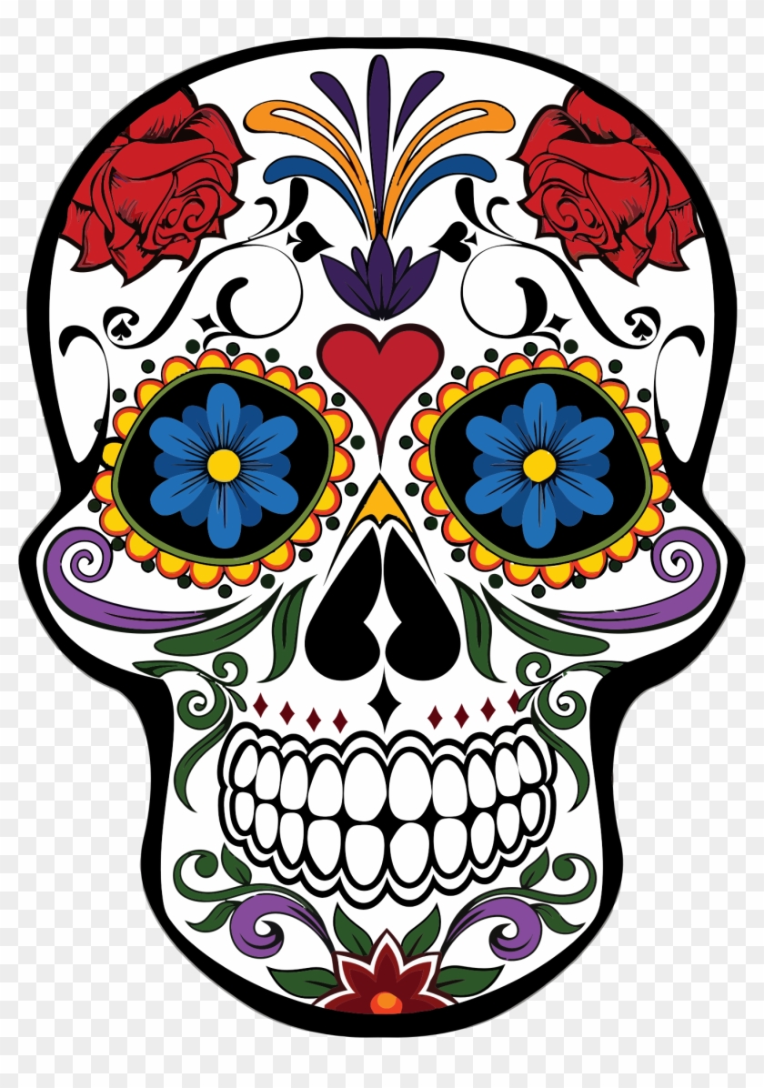 Clipart - Skull Floral #360381