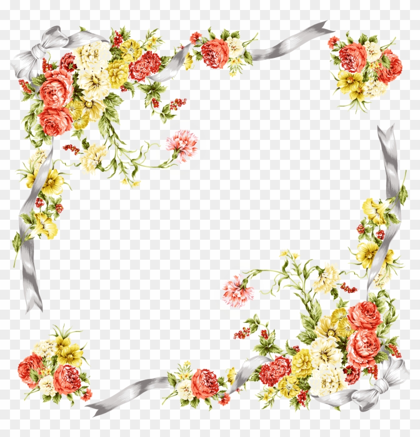 Picture Frame Flower Photography Paper - Paper Border Desing #360449