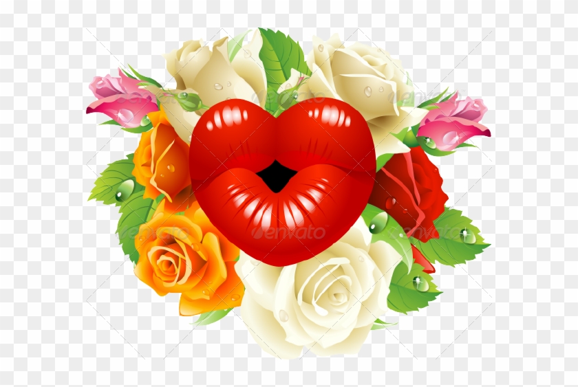 Lips Heart - Vector Roses #360500