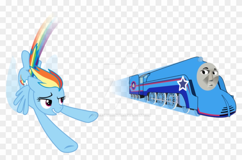 Rainbow Dash Vs 'shooting Star' Gordon - Thomas And Friends Shooting Star Gordon #360522