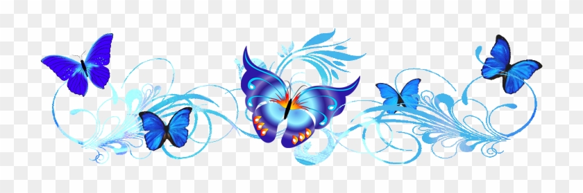 Flower And Butterfly Border Design Png - Butterflies, Dragonflies, Ladybugs Foldover Stickers #360575