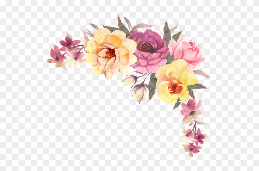 Watercolor Flower Bohemian Bouquet - Transparent Watercolor Flowers Png #360628