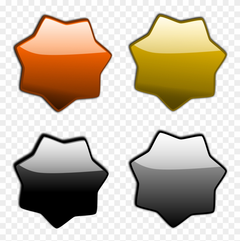 Stars 2 Free Vector - Badge Silver Png Gold #360642