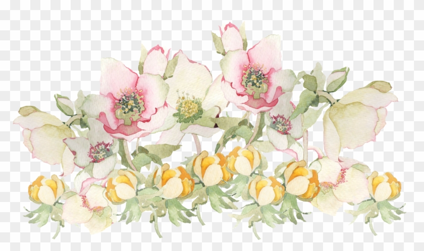 Spring Flowers Png - Jogo De Pratos Rasos Porto Brasil Modelo Aquarelle #360646