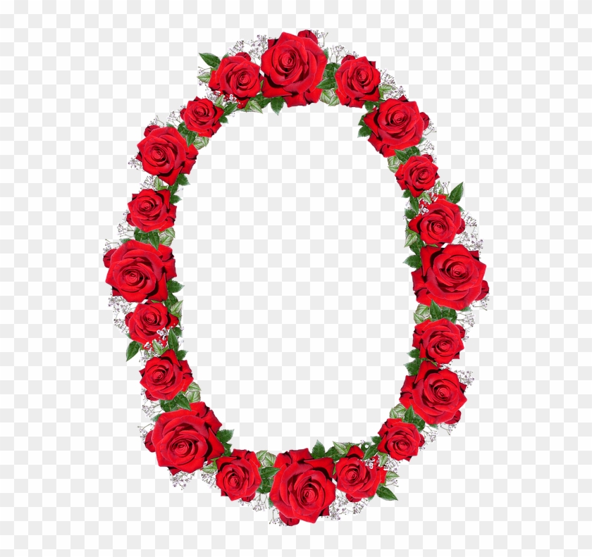 Frame, Border, Red, Roses, Floral - Red Roses Frame Png #360735