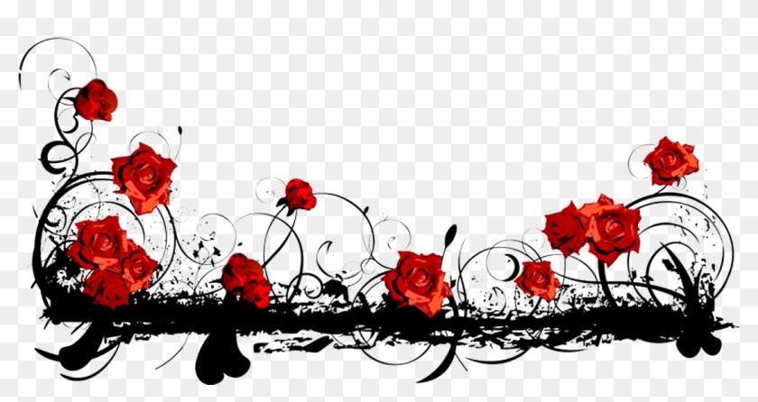 red roses border clip art